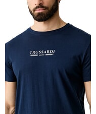 TRUSSARDI BASIC T-shirt en coton &agrave; manches courtes marine - T-shirt - 3