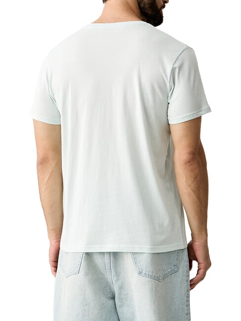 BASIC T-shirt en coton &agrave; manches courtes azur&eacute; - T-shirt