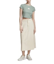 CALVIN KLEIN WOVEN LABEL T-shirt en coton &agrave; manches courtes gris - T-shirt - 4