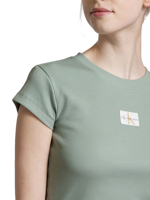 WOVEN LABEL T-shirt en coton &agrave; manches courtes gris - T-shirt