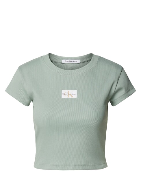 WOVEN LABEL T-shirt en coton &agrave; manches courtes gris - T-shirt