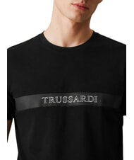 TRUSSARDI DIGITAL LEVRIERO T-shirt en coton &agrave; manches courtes noir - T-shirt - 3