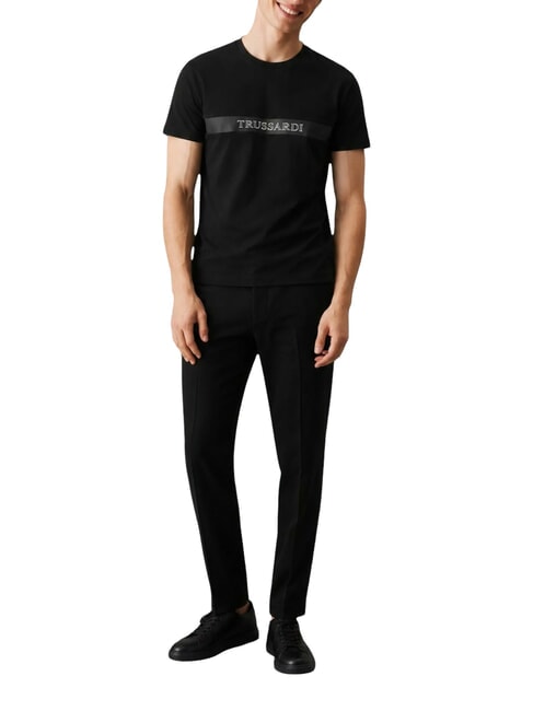 DIGITAL LEVRIERO T-shirt en coton &agrave; manches courtes noir - T-shirt