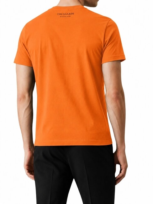 DIGITAL LEVRIERO T-shirt en coton &agrave; manches courtes orange - T-shirt