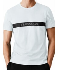 TRUSSARDI DIGITAL LEVRIERO T-shirt en coton &agrave; manches courtes azur&eacute; - T-shirt - 3