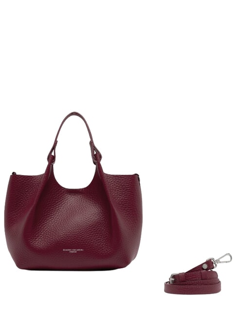 DUA Sac bandouli&egrave;re, en cuir rubis antique - Sacs pour Femme