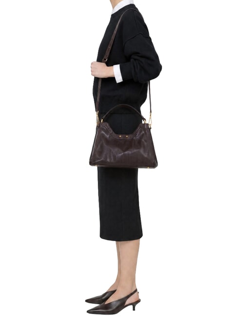 AURORA Sac &agrave; main avec bandouli&egrave;re, en cuir rubis antique - Sacs pour Femme