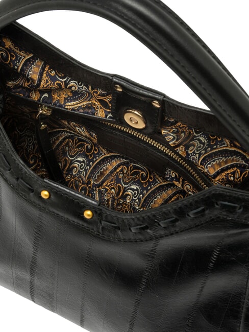 AURORA Sac &agrave; main avec bandouli&egrave;re, en cuir Noir - Sacs pour Femme