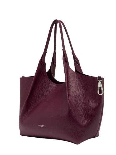 DUA Grand sac &agrave; bandouli&egrave;re en cuir rubis antique - Sacs pour Femme