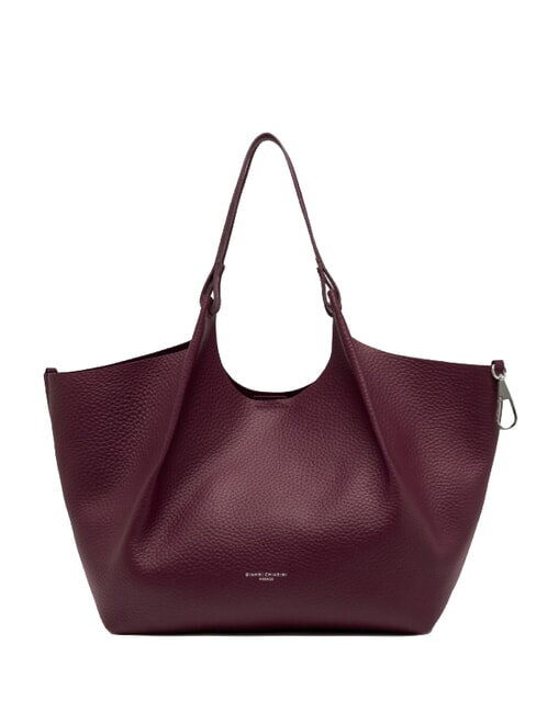 DUA Grand sac &agrave; bandouli&egrave;re en cuir rubis antique - Sacs pour Femme
