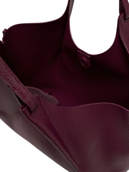 DUA Grand sac &agrave; bandouli&egrave;re en cuir rubis antique - Sacs pour Femme