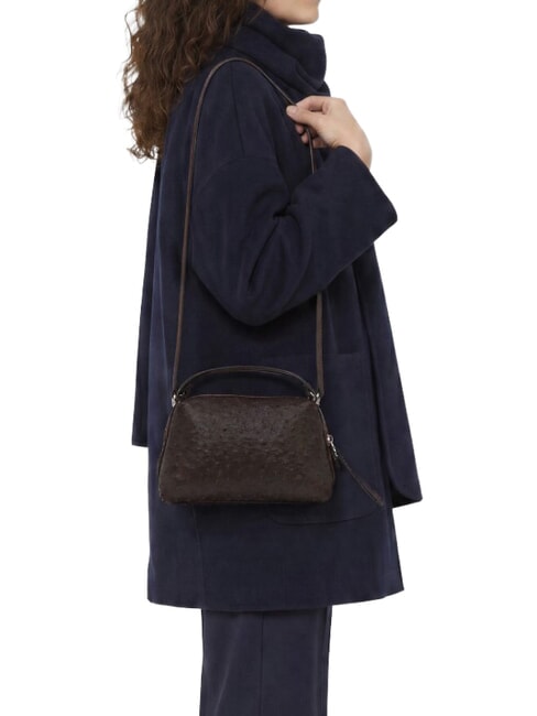 ALIFA Mini sac &agrave; main avec bandouli&egrave;re, en cuir exprim&eacute; - Sacs pour Femme