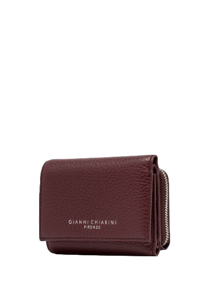 WALLETS GRAIN Petit portefeuille en cuir grain&eacute; rubis antique - Portefeuilles Femme