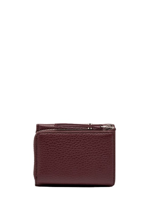 WALLETS GRAIN Petit portefeuille en cuir grain&eacute; rubis antique - Portefeuilles Femme