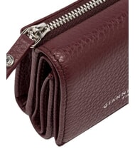 GIANNI CHIARINI WALLETS GRAIN Petit portefeuille en cuir grain&eacute; rubis antique - Portefeuilles Femme - 5