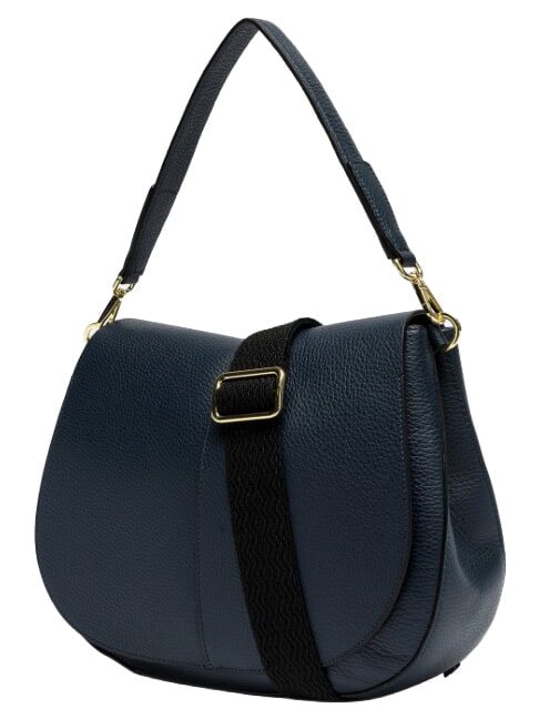 HELENA ROUND Sac bandouli&egrave;re en cuir BLEU - Sacs pour Femme