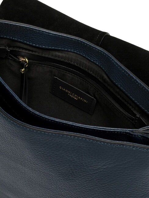 HELENA ROUND Sac bandouli&egrave;re en cuir BLEU - Sacs pour Femme