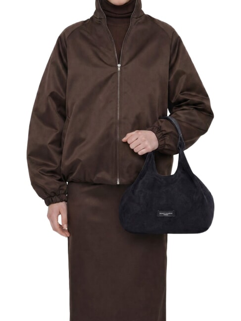 DUA Sac bandouli&egrave;re en cuir nuit - Sacs pour Femme