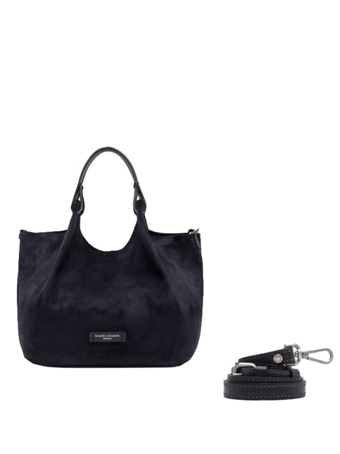 DUA Sac bandouli&egrave;re en cuir nuit - Sacs pour Femme