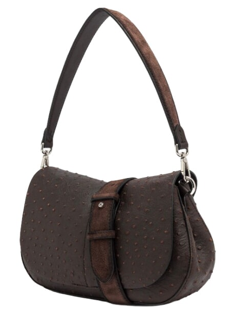 HELENA ROUND Sac bandouli&egrave;re en cuir exprim&eacute; - Sacs pour Femme