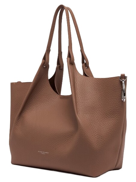 DUA Grand sac &agrave; bandouli&egrave;re en cuir noix - Sacs pour Femme