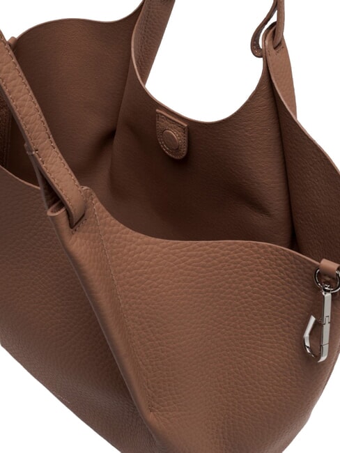 DUA Grand sac &agrave; bandouli&egrave;re en cuir noix - Sacs pour Femme