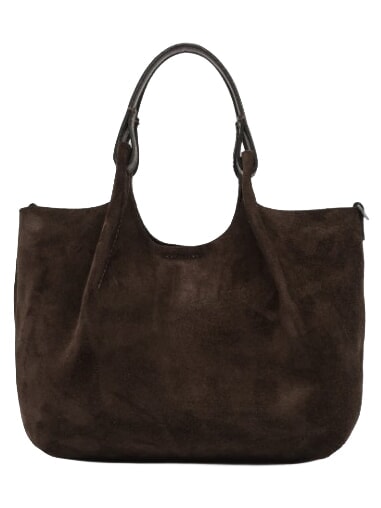 DUA Sac bandouli&egrave;re en cuir moka - Sacs pour Femme