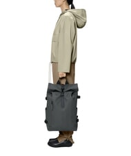 RAINS ROLLTOP RUCKSACK Sac &agrave; dos gris fonc&eacute; - Sacs &agrave; dos pour l'&Eacute;cole & les Loisirs - 5