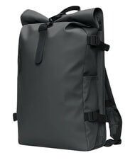 RAINS ROLLTOP RUCKSACK Sac &agrave; dos gris fonc&eacute; - Sacs &agrave; dos pour l'&Eacute;cole & les Loisirs - 3
