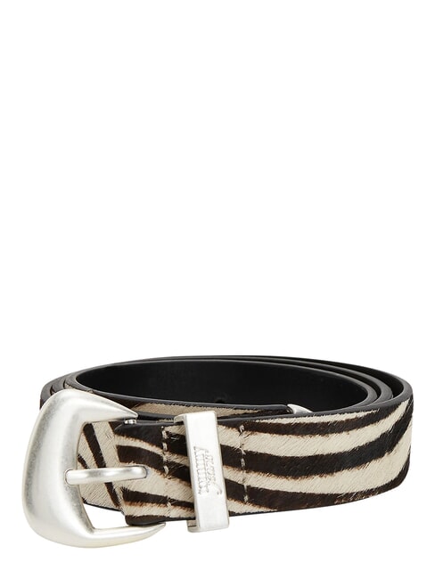 TJW ZEBRA ceinture en peau de poney papier journal - Ceintures