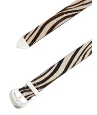 TOMMY HILFIGER TJW ZEBRA ceinture en peau de poney papier journal - Ceintures - 3