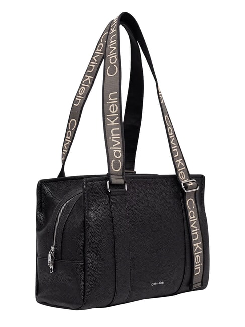 WEBBING sac bandouli&egrave;re sur noir - Sacs pour Femme