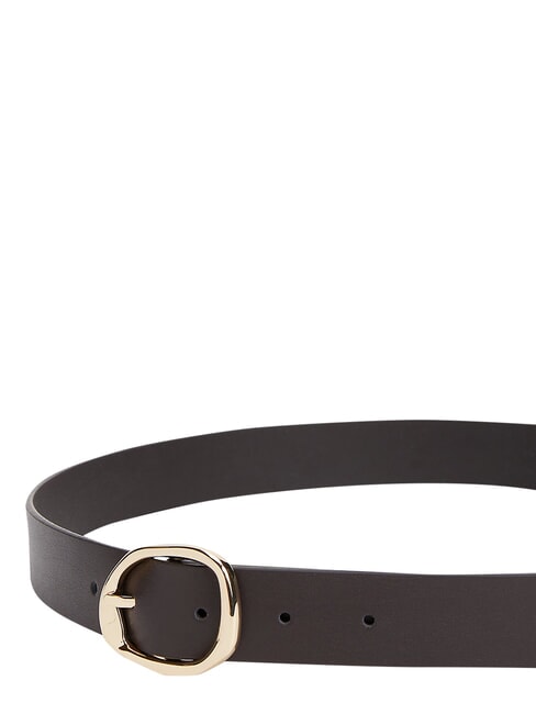 TH SCULPT ceinture en cuir fondant brun - Ceintures