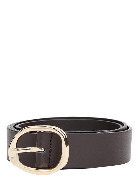 TH SCULPT ceinture en cuir fondant brun - Ceintures