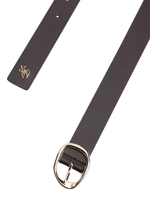 TH SCULPT ceinture en cuir fondant brun - Ceintures