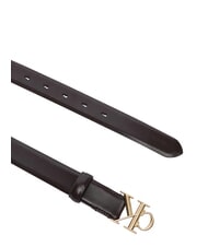 CALVIN KLEIN ROUND CK BUCKLE ceinture en cuir - Ceintures