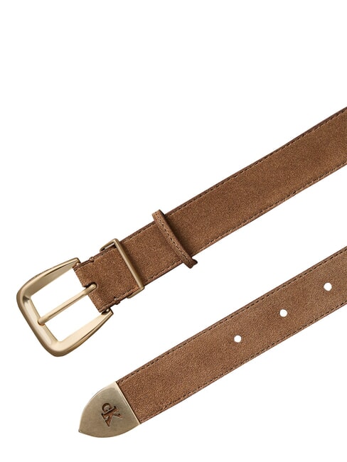 HW END TIP ceinture en cuir su&eacute;d&eacute; argent d&eacute;licieux/antique - Ceintures