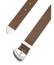 TOMMY HILFIGER TJW SEASONAL COOL ceinture en cuir kaki fonc&eacute; des hauts plateaux - Ceintures - 2
