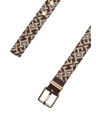 TOMMY HILFIGER TH SQUARE Ceinture kaki classique - Ceintures - 4