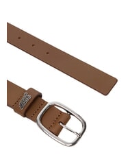 TOMMY HILFIGER TJW OVAL ceinture en cuir kaki fonc&eacute; des hauts plateaux - Ceintures - 3
