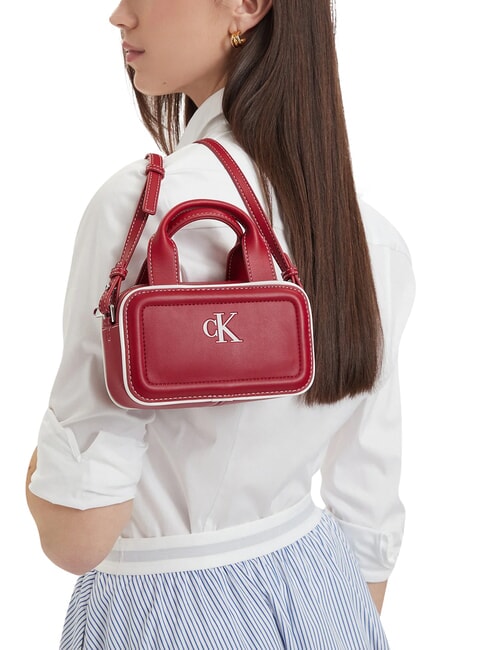 CONTRAST CK Mini sac &agrave; main avec bandouli&egrave;re vin de Bordeaux - Sacs pour Femme
