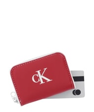 CALVIN KLEIN CONTRAST CK Petit portefeuille vin de Bordeaux - Portefeuilles Femme - 3