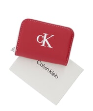 CALVIN KLEIN CONTRAST CK Petit portefeuille vin de Bordeaux - Portefeuilles Femme - 4