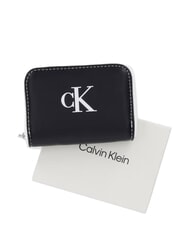 CALVIN KLEIN CONTRAST CK Petit portefeuille sur noir - Portefeuilles Femme - 4