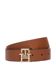 TOMMY HILFIGER TH LOGO Ceinture en cuir double face noir/cognac - Ceintures - 3