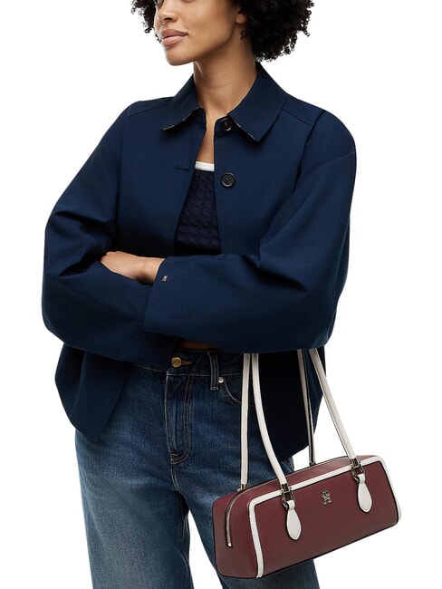TH GRACE sac bandouli&egrave;re velours bordeaux - Sacs pour Femme