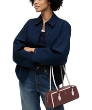 TOMMY HILFIGER TH GRACE sac bandouli&egrave;re velours bordeaux - Sacs pour Femme - 2