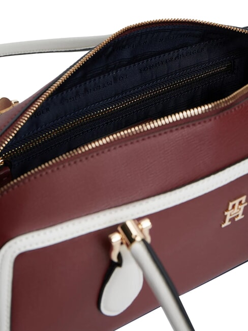 TH GRACE sac bandouli&egrave;re velours bordeaux - Sacs pour Femme
