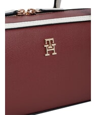 TOMMY HILFIGER TH GRACE sac bandouli&egrave;re velours bordeaux - Sacs pour Femme - 5