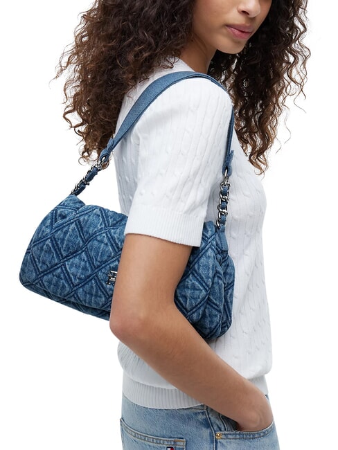TH FEMININE sac bandouli&egrave;re en denim denim - Sacs pour Femme